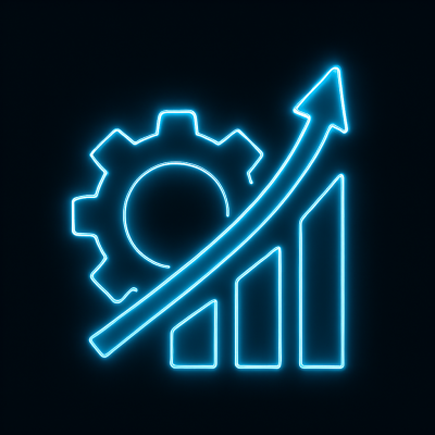 glowing gear icon wi